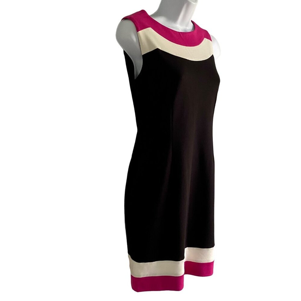 Lilly Pulitzer Sleeveless Black Allaire Colorblock Dress Hidden Back Zip Size XS - Picture 4 of 10